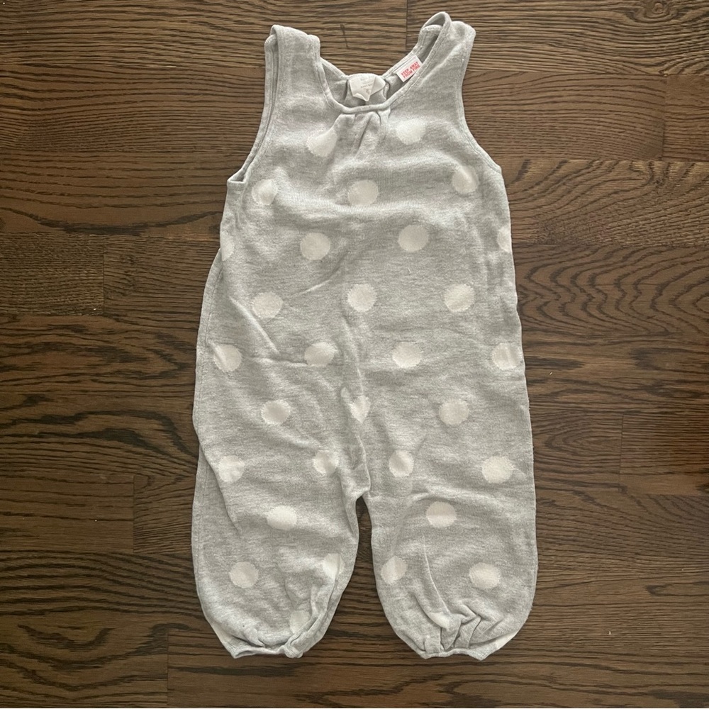 Zara Polkadot Knit Jumpsuit